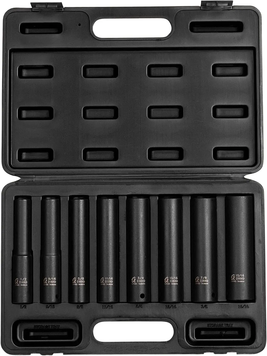 Extra Long Deep Impact Socket Set 8 Piece Cr Mo