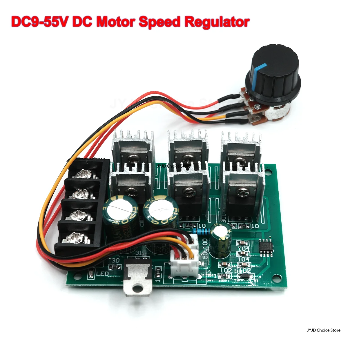 DC9-55V DC Motor Speed Regulator 12V 24V 36V 48V High Power Drive Module PWM Motor Speed Controller 40A Current Regulator