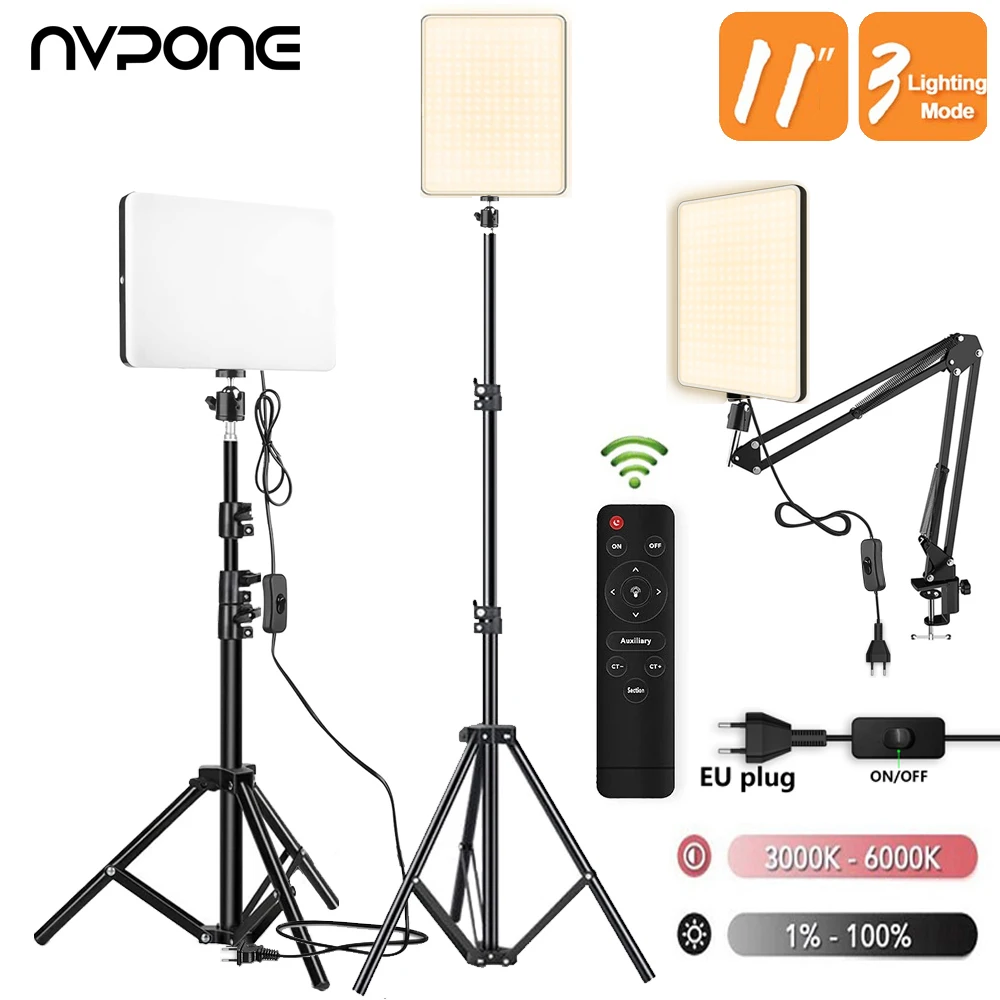 

Speciality Video Light Panel Bi-color 2700k-5700k Photography Lighting Live Stream Photo Studio Light With Stand LED Fill Lamp