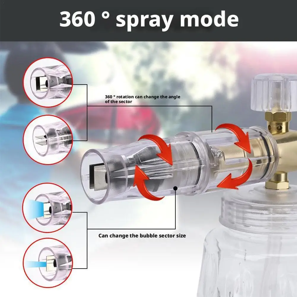 

Медный алюминиевый распылитель пены PA, мойка высокого давления, пистолет для мойки автомобилей, пенопластовый распылитель высокого давления для чистки автомобиля