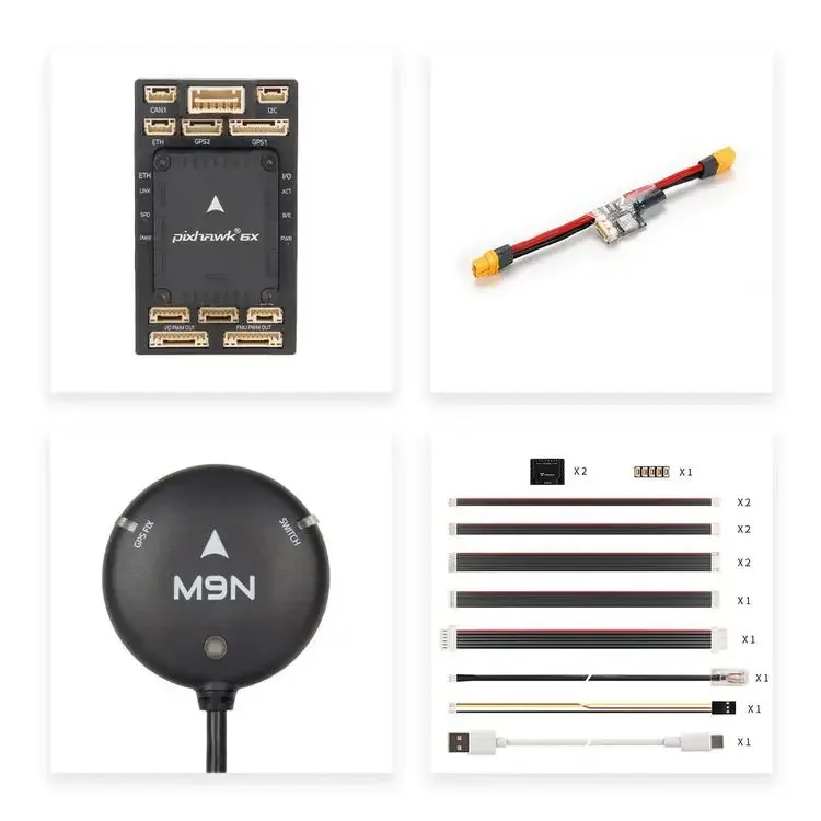 Holybro Pixhawk 6X ICM-45686 Mini Set Flight Controller with M9N GPS and PM02D Power Module RC Accessories