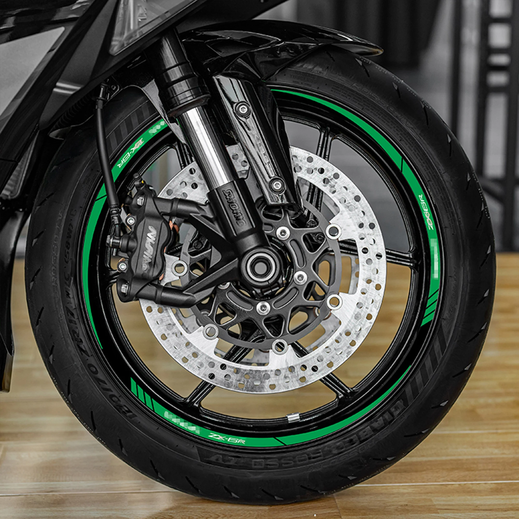 

Fit for 24 26 ZX 6R Reflective Wheel Rim Decals Waterproof Sun Protection Stickers Motorcycle Modification Parts