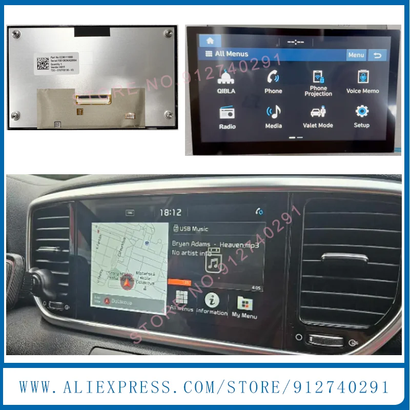 Relpacement LCD Touch Screen For Kia Hyundai Radio Navigation TDO-0797F00136-V6 TDO-0797F00136-V3 V2 V1 LMB5F00136  Navigation