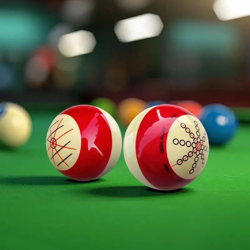 Pelota de entrenamiento de billar para principiantes, color rojo y blanco, mesa de billar para principiantes, estándar