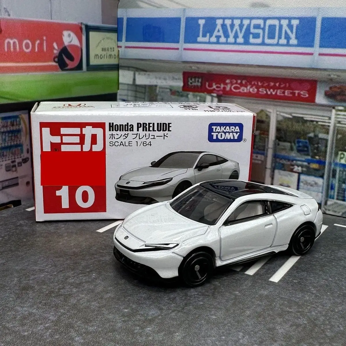 

Authentic TAKARA TOMY Red White Box Honda Prelude PRELUDE Diecast Alloy Toy Car Model 10 White Version Collectible