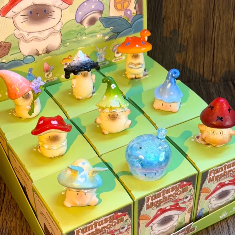 

Cat Fantasy Mushroom Series Blind Box DIY Ornament Lovely Gift Trend Play Toy Mysterious Surprise Box