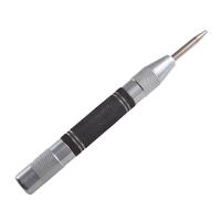 None Automatic Center Punch None Silver Steel Brass For Wood High Carbon Steel Metal Non Slip Handle 130mm 2Pc