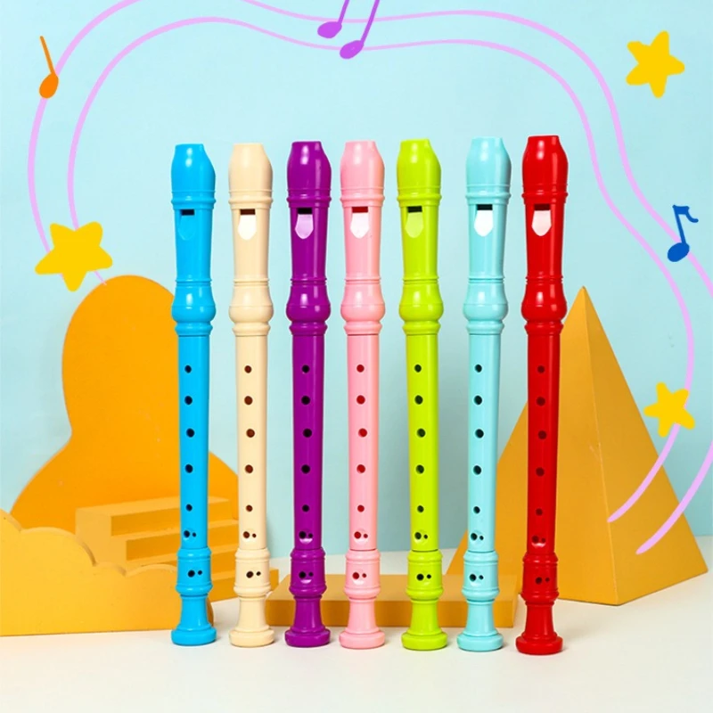 8 Holes Recorder G Key Children Beginners Vertical Blowing Flute High Pitch Professional Whistle Detachable Wind Instruments