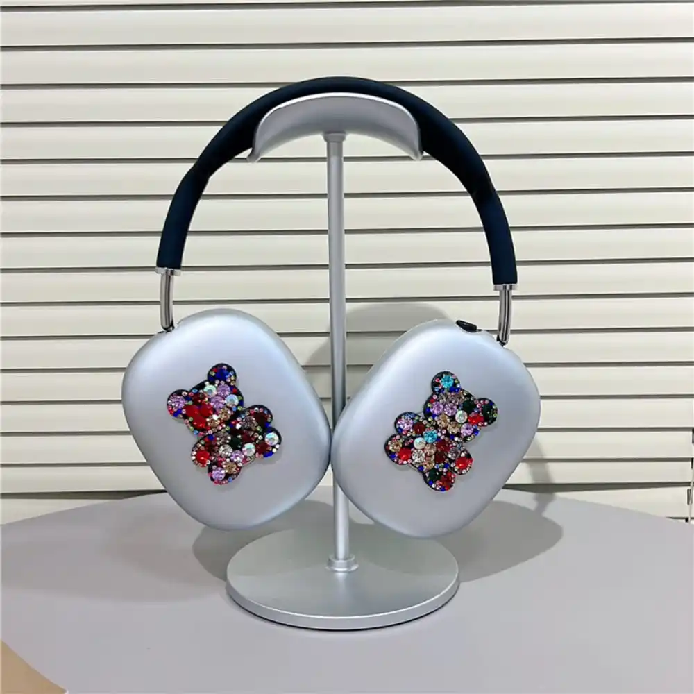 جراب واقي لسماعة كرتون لطيفة ، حفر فلاش ، دب ، ناعم ، شفاف ، مضاد للسقوط ، غطاء حماية لسماعات AirPods Max ، تخفيضات كبيرة