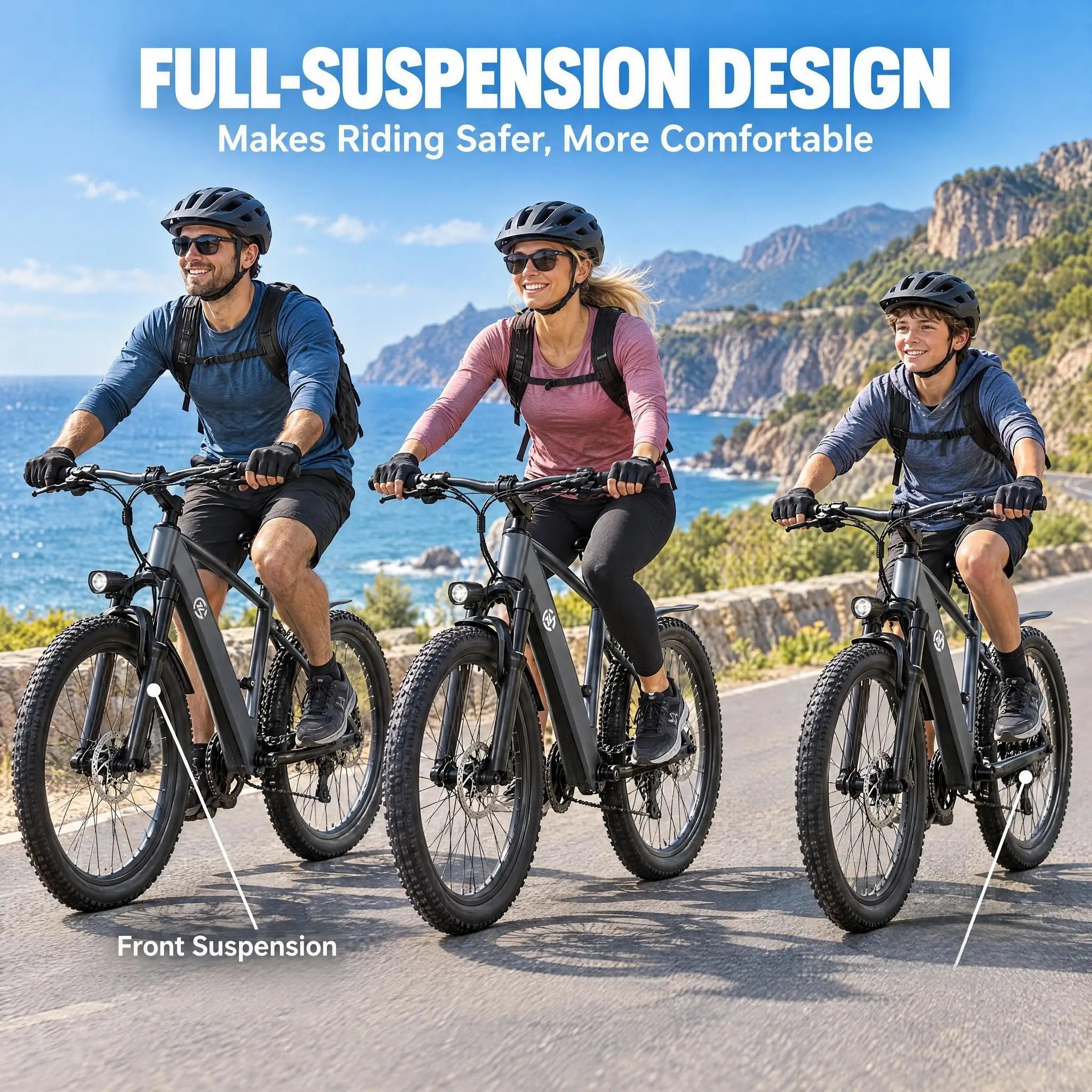 Premium Off Road Electric Bike for Adults, 48V 10.4Ah Removable Battery Easy to Take Inside for Charging, Shock-Absorbing Front Fork Reduces Impact on Bumpy Trails, 330LBS Weight Capacity, Robust Steel Frame, Top Holiday Pick for Adventure Riders - view 5