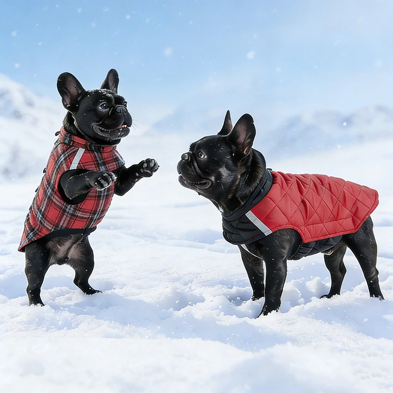 

Dog Autumn Winter Warm Clothes Vest With Reflective Stripe Pet Warm Clothes Windproof Cold-Proof Apparel for Small Medium Dogs