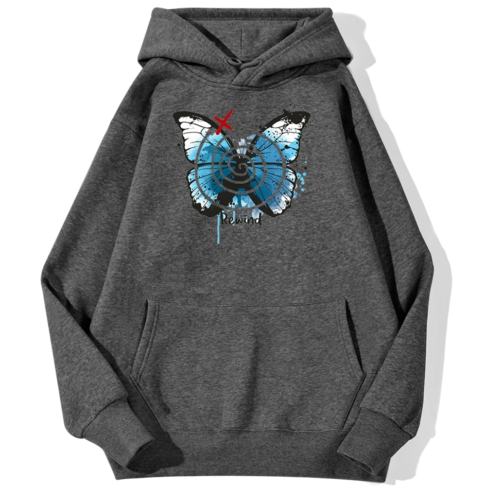 cute rewind butterfly Pullover Man Autumn Fashion Casual Hoodies Fleece Warm Sweatshirt Hoodie Hip Hop Harajuku Streetwear