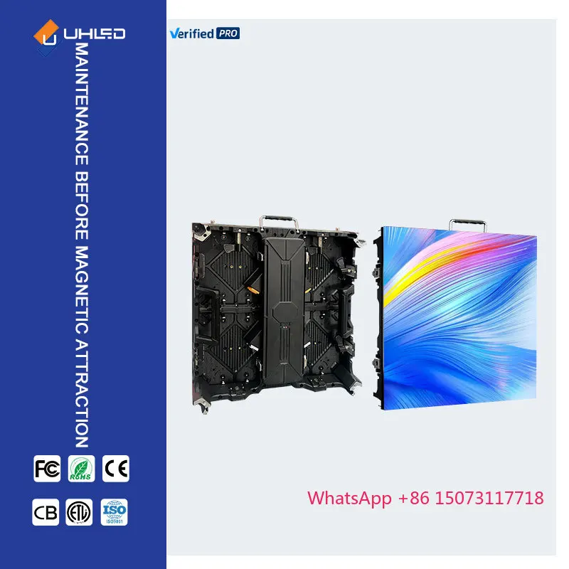 

UHLED изогнутый P2.6 аренда светодиодного дисплея внутренняя видеостенная панель Никогда не черный аренда светодиодный экран для выставочной сцены