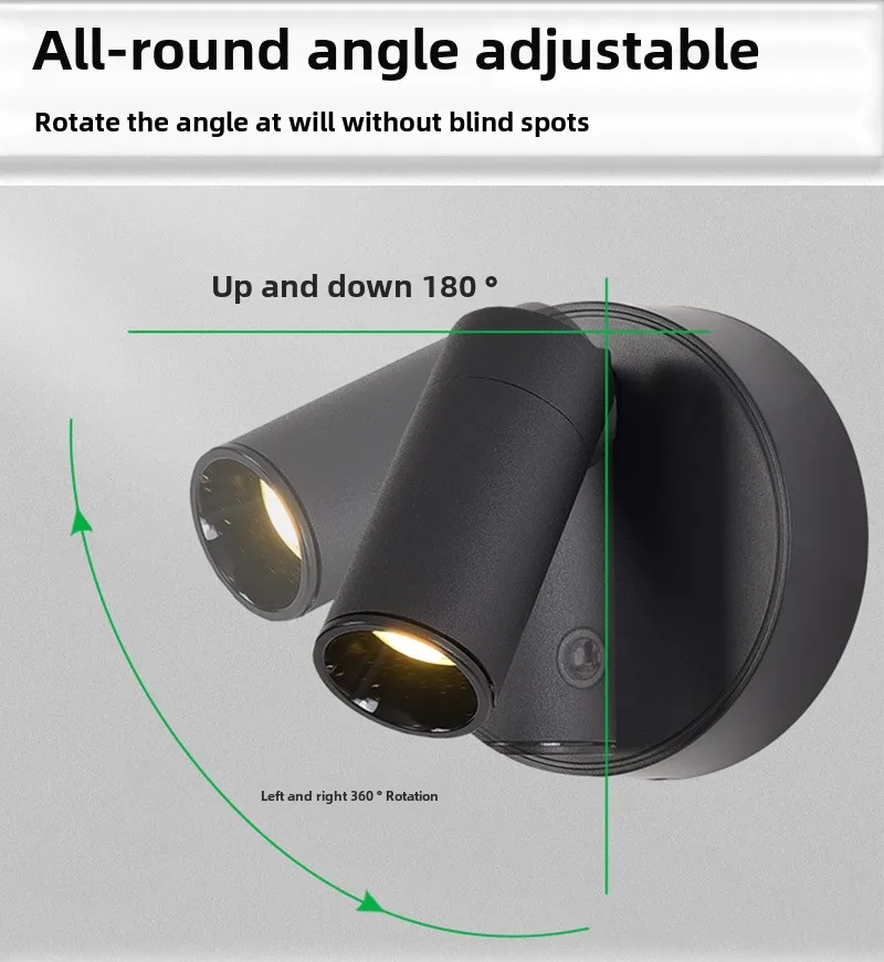 LED Charging Wall Lamp Wireless Non-punching Magnetic Spotlight Eye Protection Bedroom Bedside Lamp Night Light