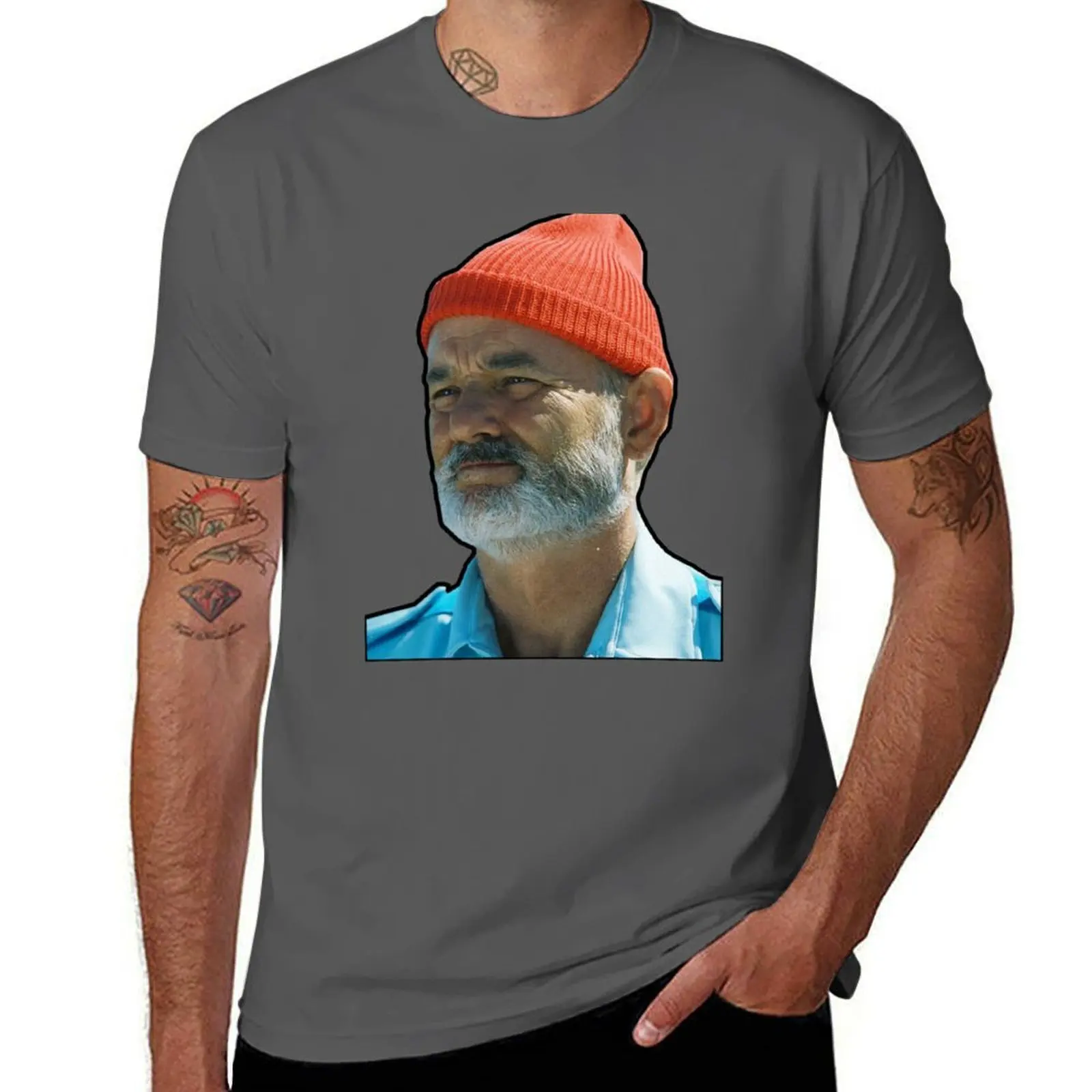 

Bill Murray as Steve Sizzou T-Shirt black cotton t-shirt plain for man package man t shirt graphic T-Shirt