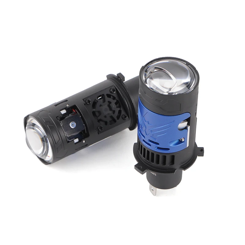 

H4 Bi Led Mini Lens Projector Car Headlights White 6000K High &Low Beam Led Headlights Bulb Built In Plug /Play for Car Moto