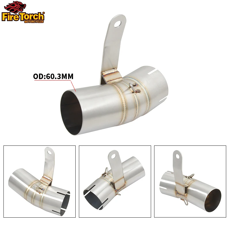 Motorcycle Exhaust Slip On For Bmw S1000Rr 2020 2019 2021 2022 2023 2024 2025 Exhaust System Stainless steel 60mm Mid Link Pipe