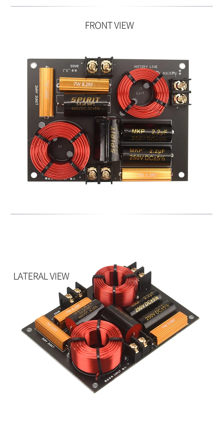 HIFIDIY Hi-Fi 2-Wege 2-Lautsprecher-Einheit (Hochtöner + Tieftöner) Lautsprecher Audio-Frequenzweiche Crossover-Filter X2B – Detail 9