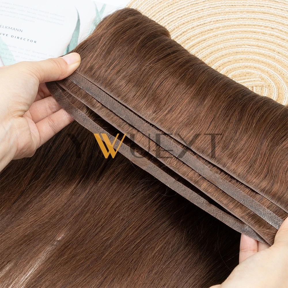 

Long Tape Weft Human Hair Extensions 12"-22" Invisible Inject PU Skin Flat Weft Hair Bundles 100g Sewing In Micro Links Hair