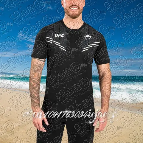 2026 UFC 3D 라운드 넥 티셔츠 남성 여름 여성 아동 패션 캐주얼 스포츠 파이팅 탑