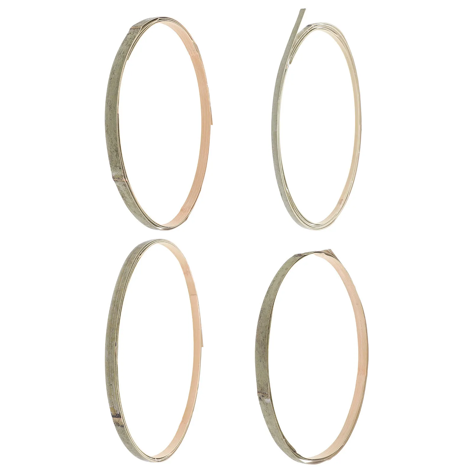 

4pcs Bamboo Strips Handcrafted Flat Cane Webbing For Diy Basket Making Furniture Repair Wicker Chair Restoration Material Rattan