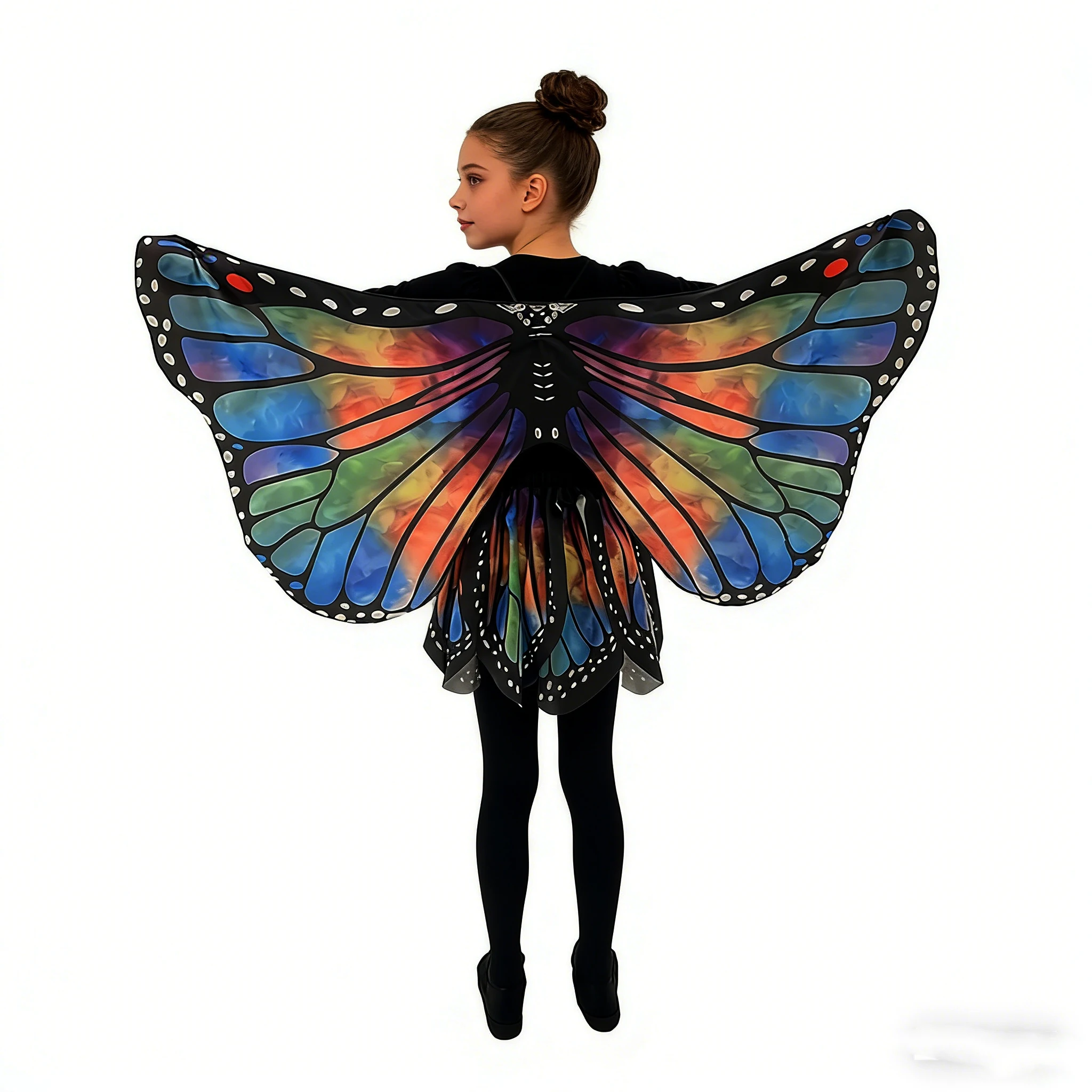 Carnival Kids Butterfly Wing Costume Set Girls As Butterfly Fairies Halloween Parties Dress Up