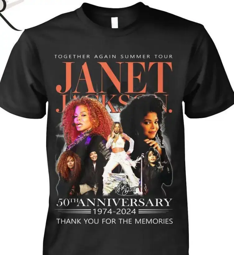 

Janet Jackson 50Th Anniversary T-Shirt 1974 – 2024 Together Again Summer Tour