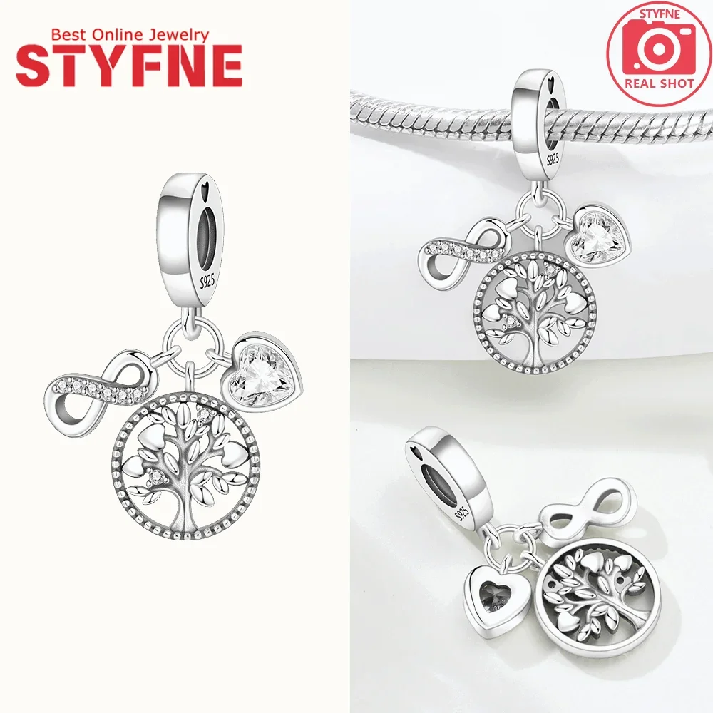 Silver-Plated Star Snowflake Dangle Charms Beads for Bracelets