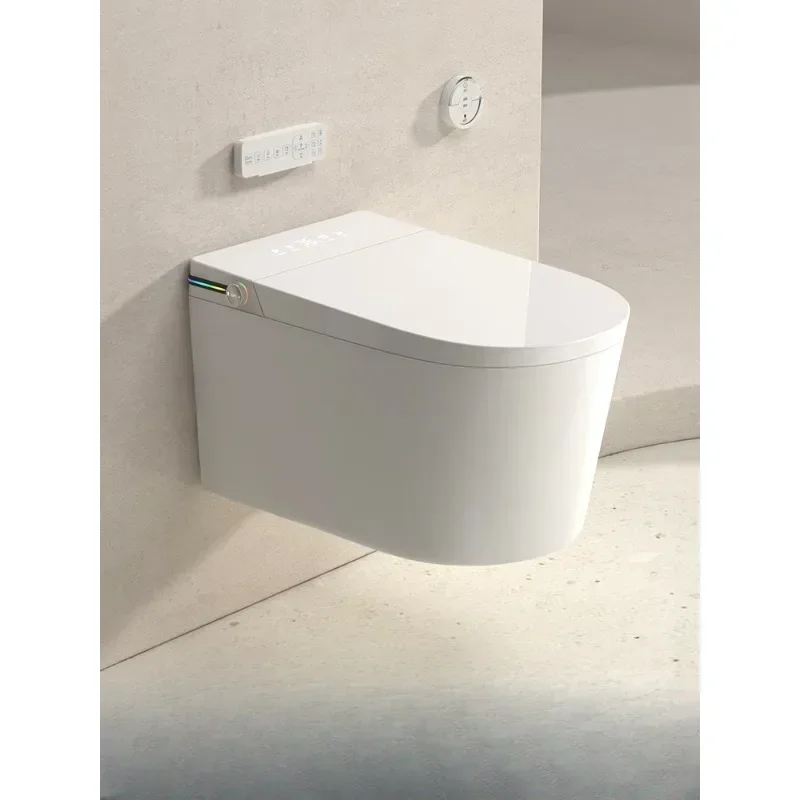 Intelligent wall mounted toilet integrated fully automatic multifunctional toilet with no pre embedded water tank and no water p