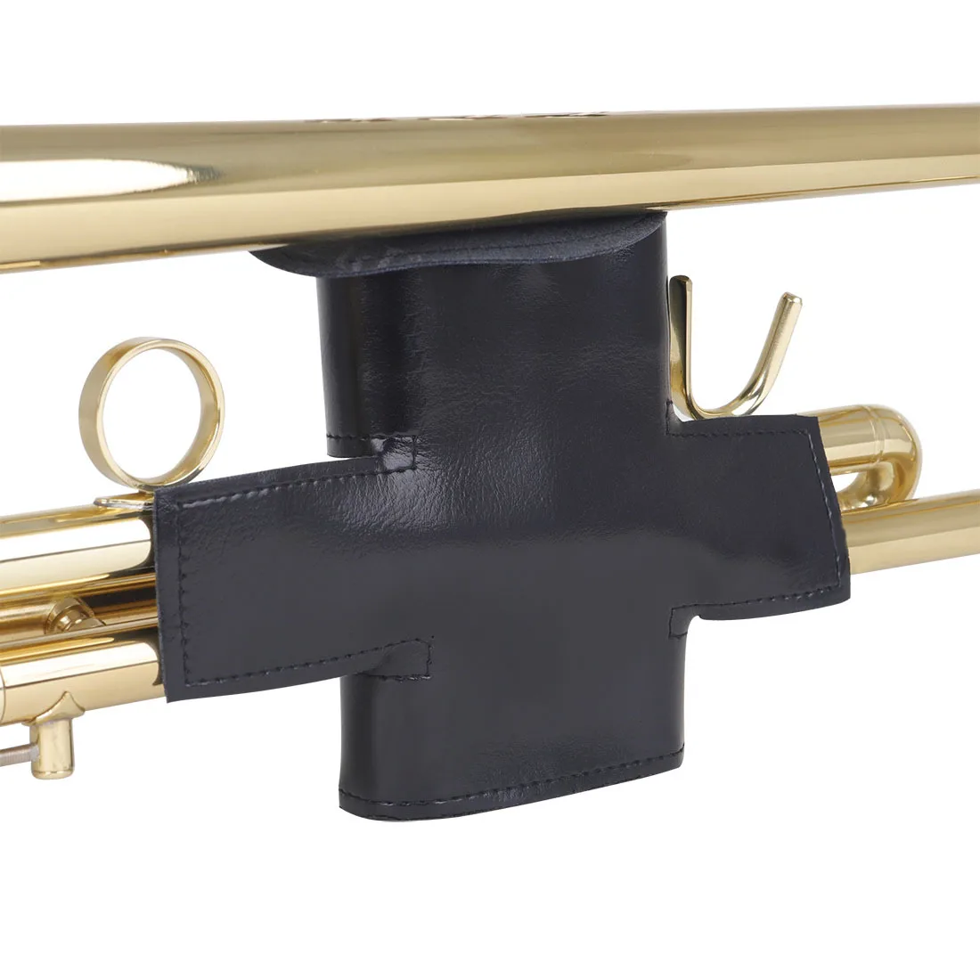 Black Leather Scratch-resistant Protective Cover for Trumpet, Leather Material with Good Hand-feeling, Musical Instrument