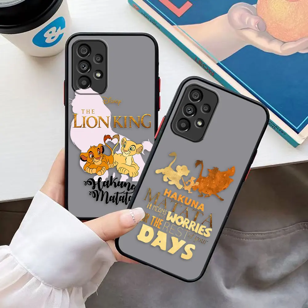 The L-Lion K-King Anime Matte Case for Samsung Galaxy A73 A72 A71 A53 A52 A51 A50 A42 A32 A33 A30 A23 A22 A21S A20S LITE Case