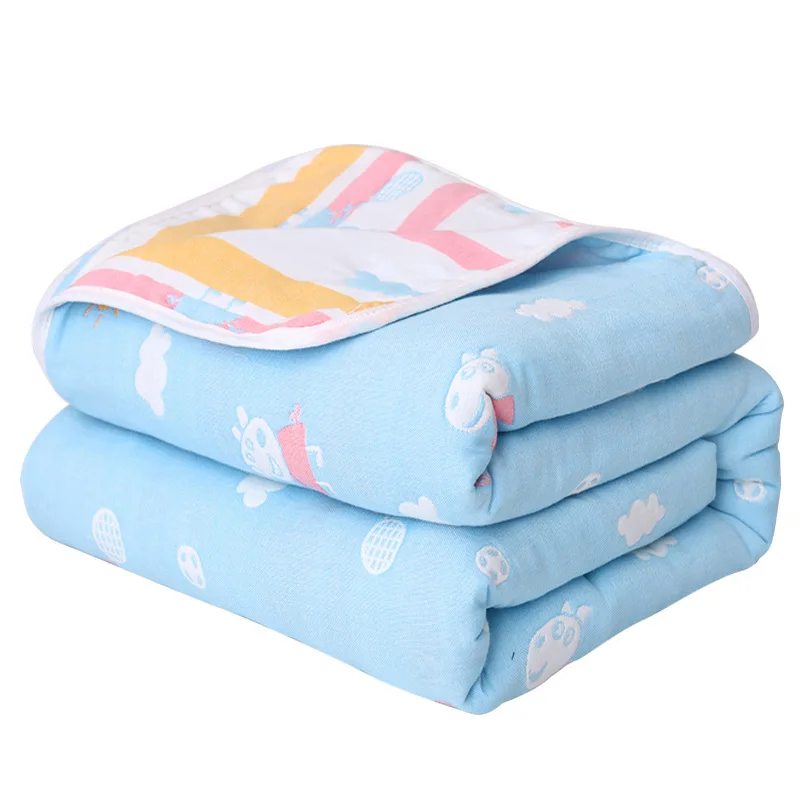 Six Layer Gauze Toenail Blanket Pure Cotton Single and Double Air Conditioning Blanket Summer Children Baby Nap Blanket