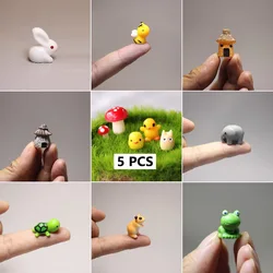 5PCS Miniature Fairy Garden Accessories Mini Animals Ornament Figurines Micro Landscape Decor Rabbit Snail Mouse sheep mushroom