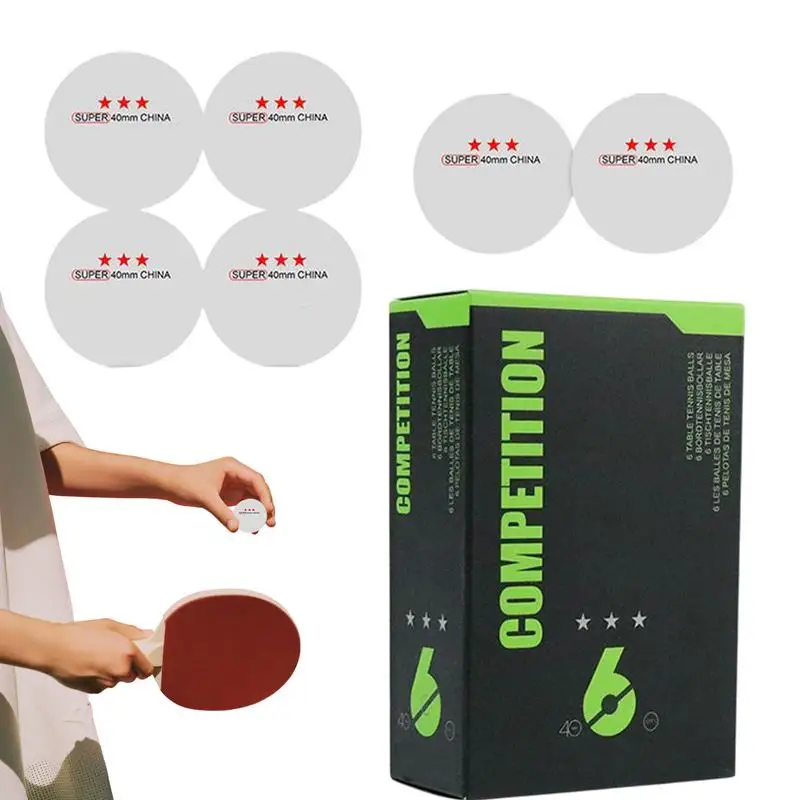 Pingpong Balls Competition Pong Balls Set Of 6 3 Star 40mm Table Tennis Competition And Recreational Play Games Toy For Women