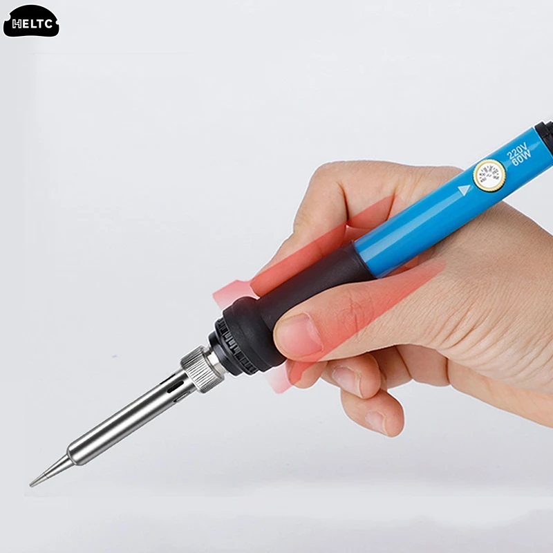 Mini Soldering Iron Adjustable Temperature Electric Solder Iron Rework Station Mini Handle Heat Pencil Welding Repair Tools 60W