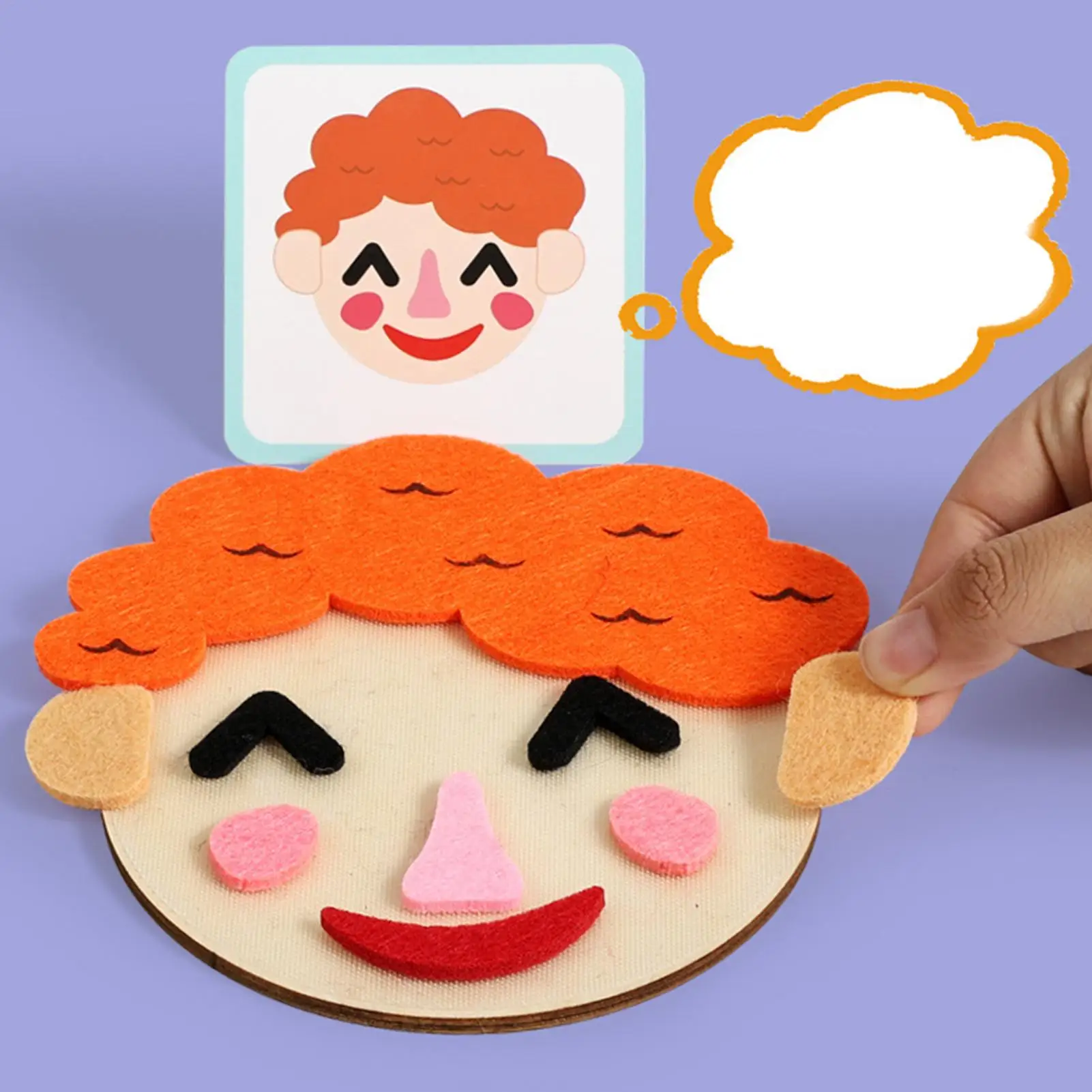 Face Puzzle Giocattolo educativo Gioco di apprendimento emotivo con schede flash Giocattolo di apprendimento emotivo sociale per bambini in età prescolare
