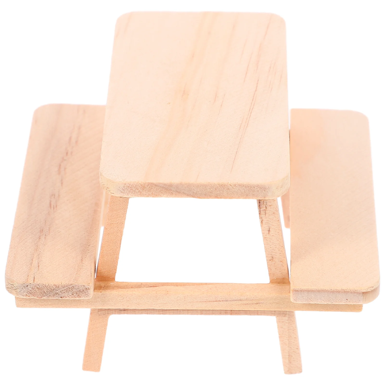 Mini House One Piece Table Outdoor Furniture Dining and Chairs Miniature Dollhouse