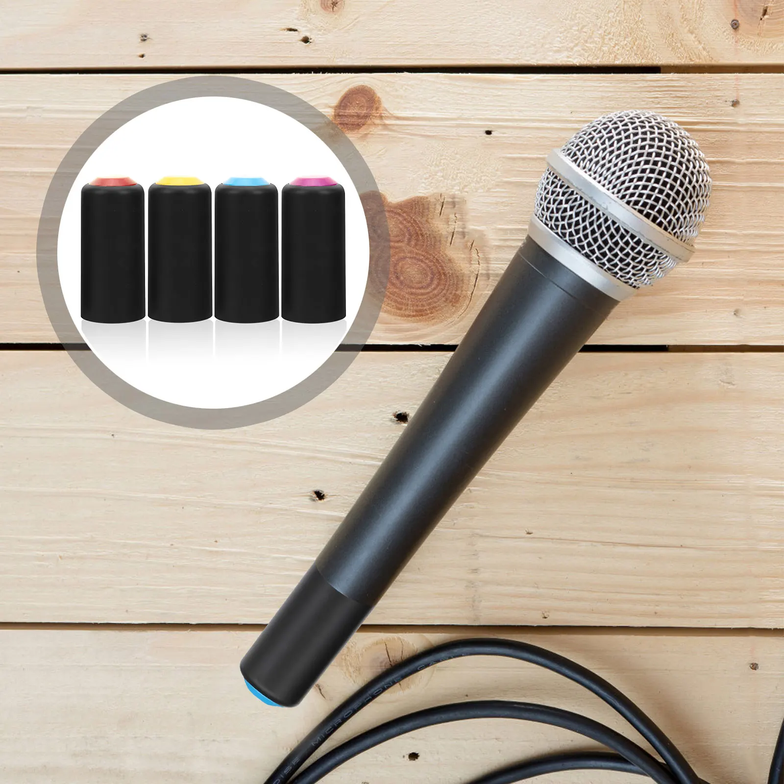 

4 Pcs Wireless Microphone Accessories Microphones Cover Caps Isolation Color Plastic for Mics Protector