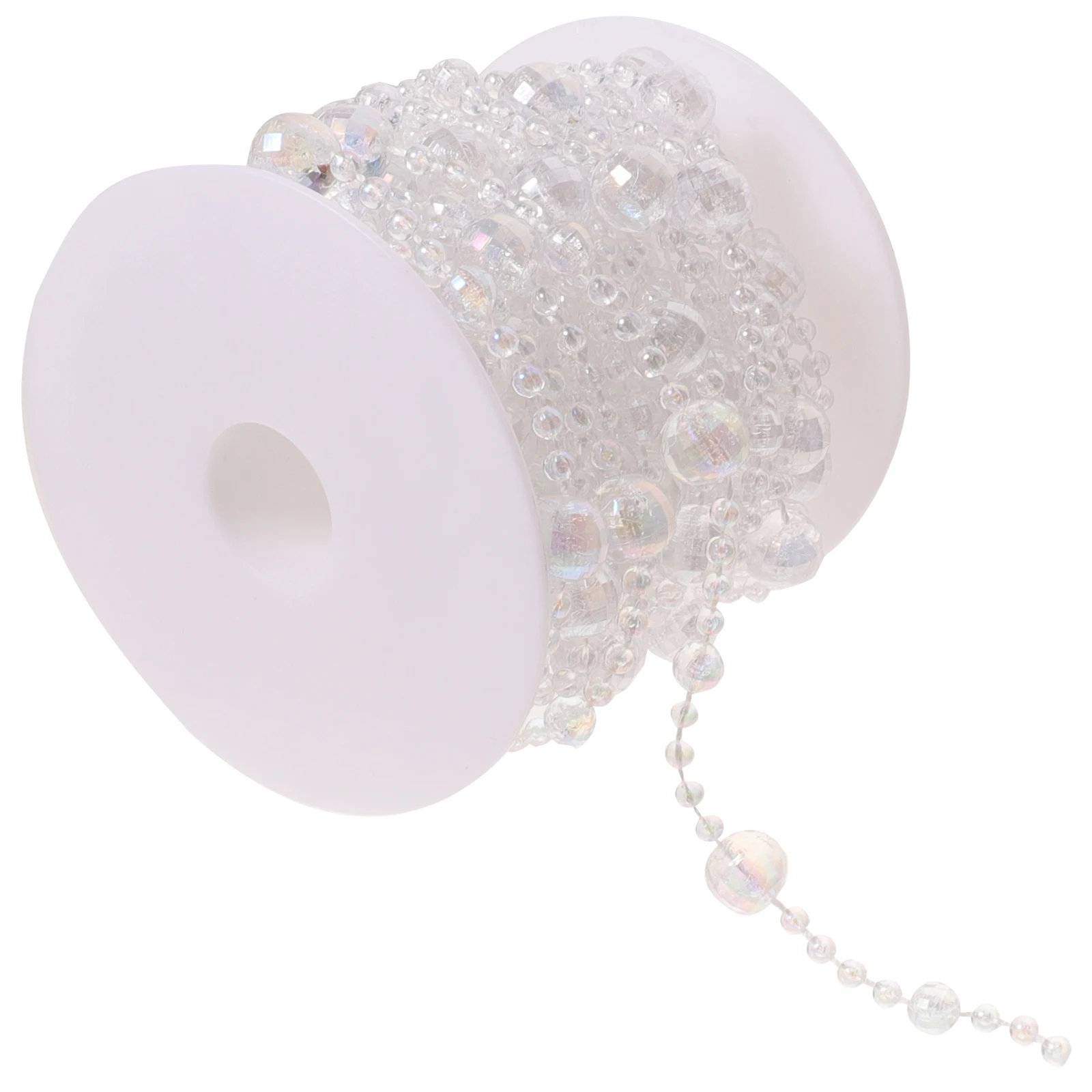 

1 Roll Pearl Bead Strands Decorative Garland Party Scene Prop Diy Beaded Chain Ribbon Festival Decoration Beads String Roll Home