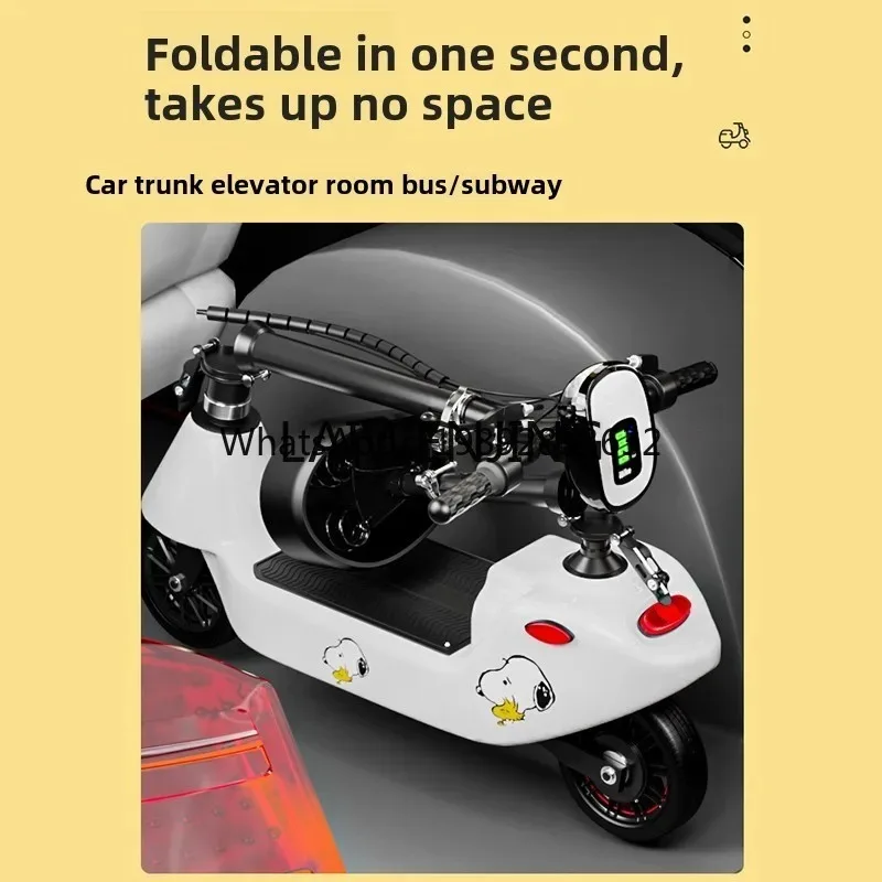 

DDC scooter mini car adult work travel small pedal dolphin foldable car