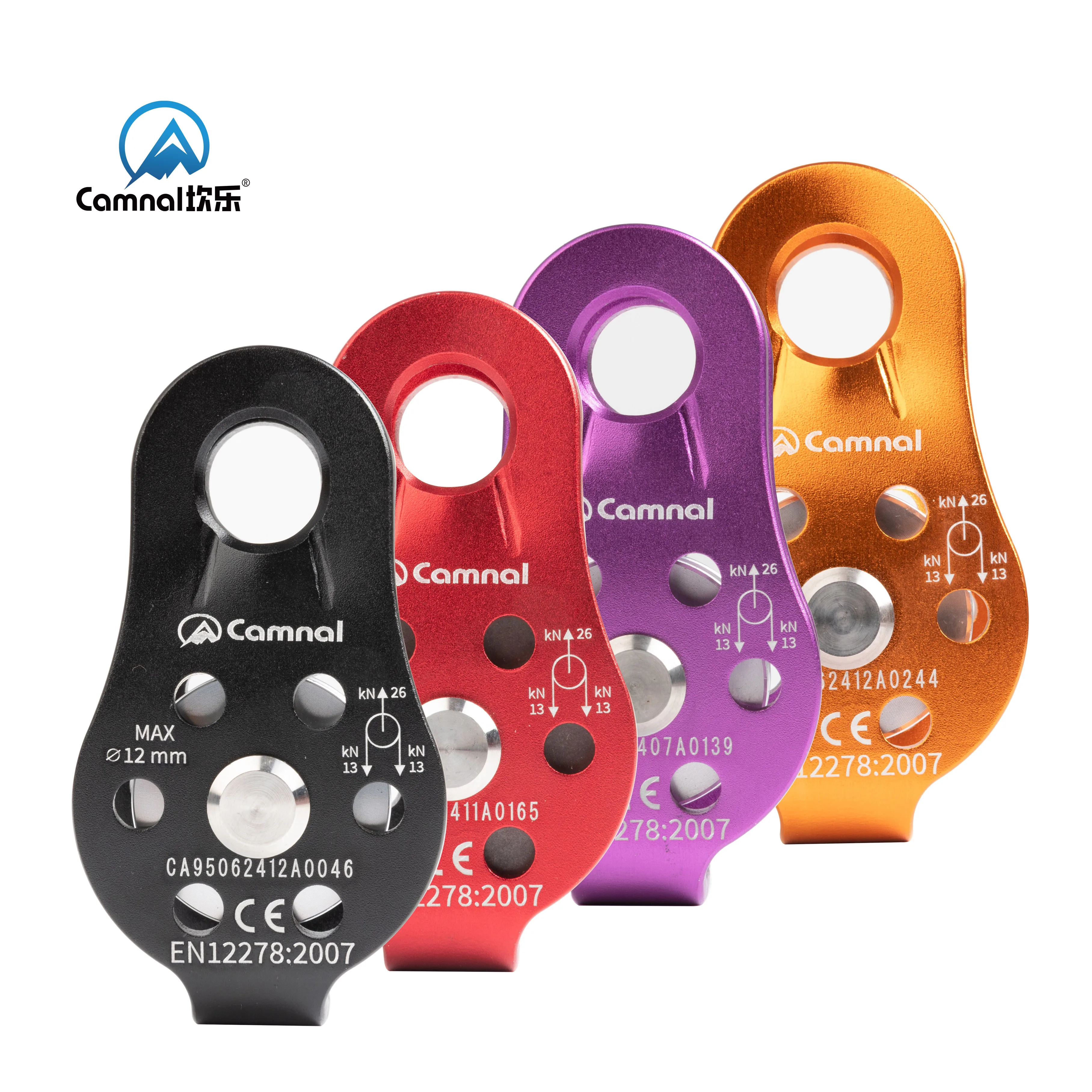 Outdoor Rock Climbing 20kn Fixed Side Plate Single Sheave Pulley Hauling Gear Tool