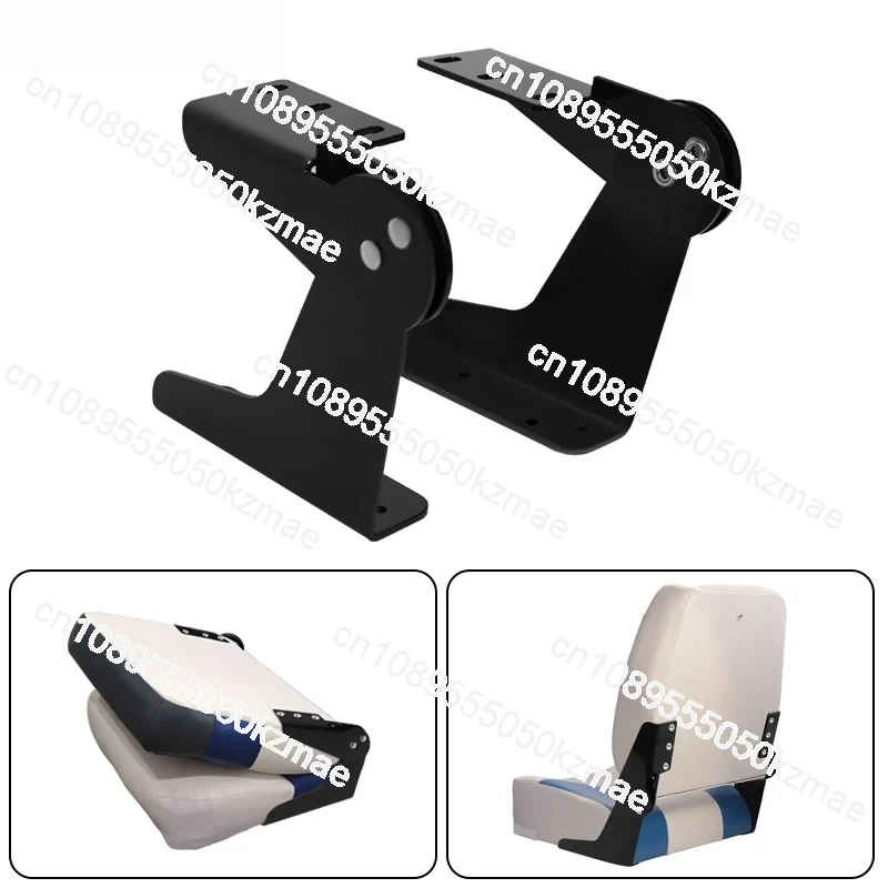 

High-Quality Black Aluminum Yacht Boat Hinges | For Folding Seats, Fits Yacht/Modified Car Seats