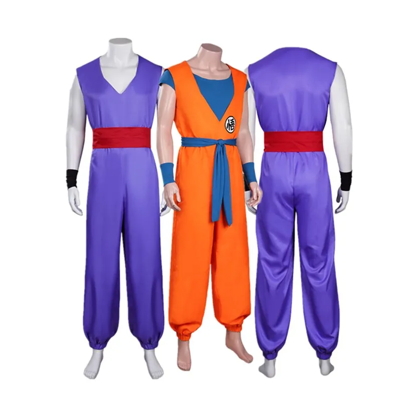 Son Goku ชุดคอสเพลย์ผู้หญิง Doragon อะนิเมะ Son Gohan ผู้ชายฮาโลวีน Baju Karnaval สำหรับปลอมตัวผู้ใหญ่ผู้ชายบทบาทเล่น