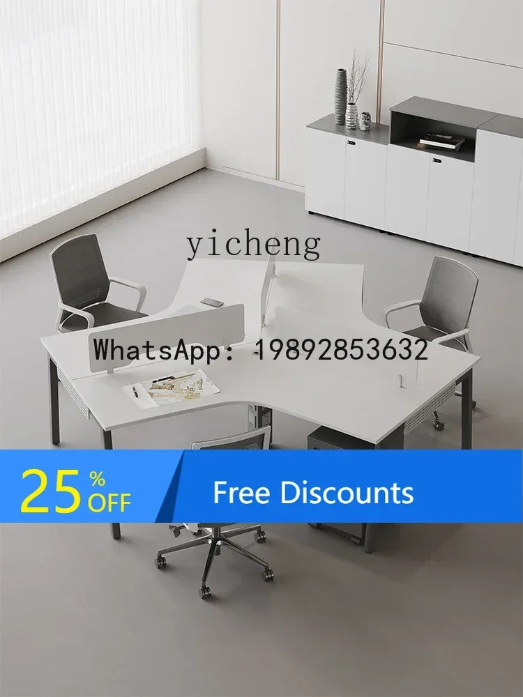 T2-27 Office Table and Chair Combination Combination Table and Chair Screen Holder Staff Position Staff Desk