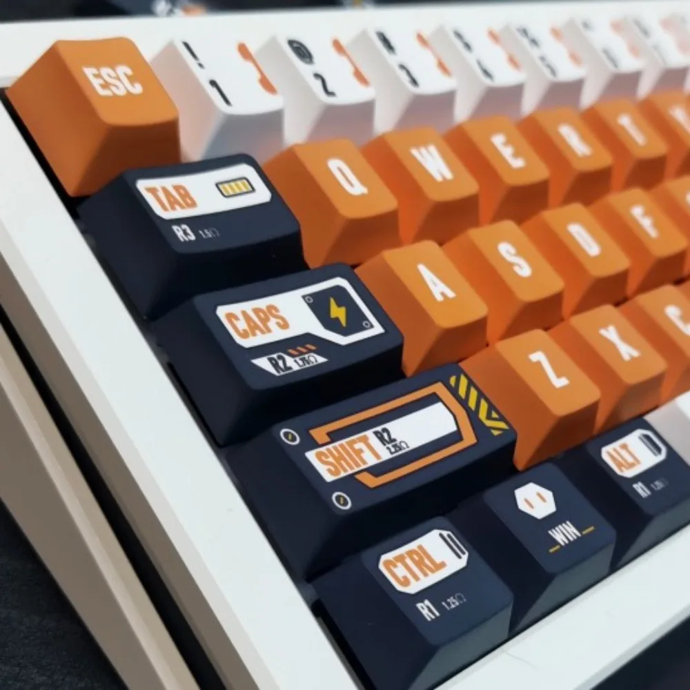 Keycap tema insinyur elektronik PBT 140key kustom KeyboardCap Cherry Profile KeyCap game untuk Keyboard mekanik