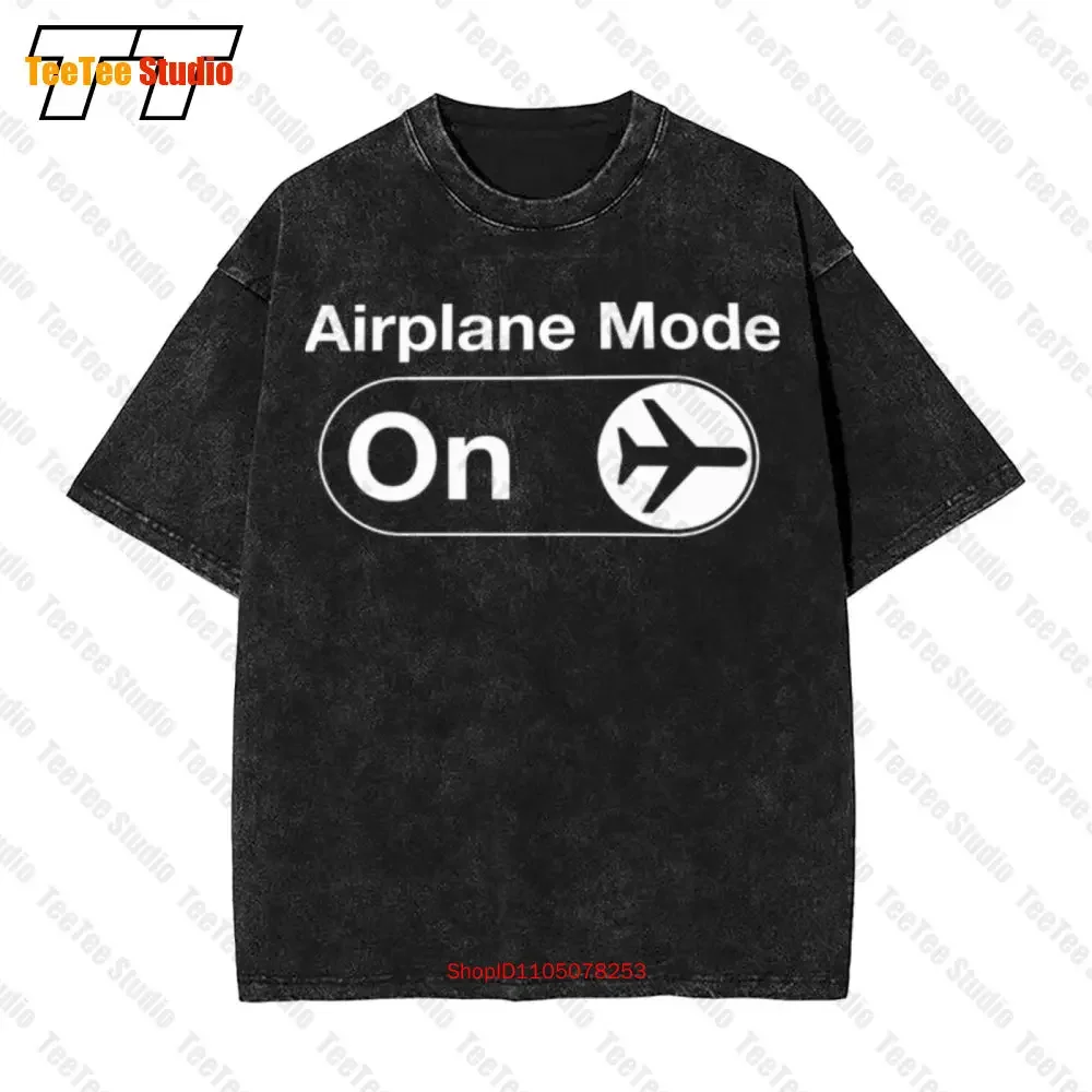 Airplane Mode On Flyer Pilot Airline Travel Vintage Oversized T-Shirt 2UZ4