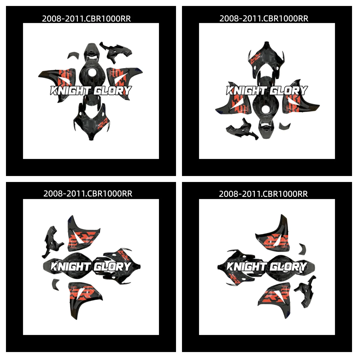 complete set of motorcycle parts for the CBR1000RR model, including those for the2008-2011 models. Body protection cover set.