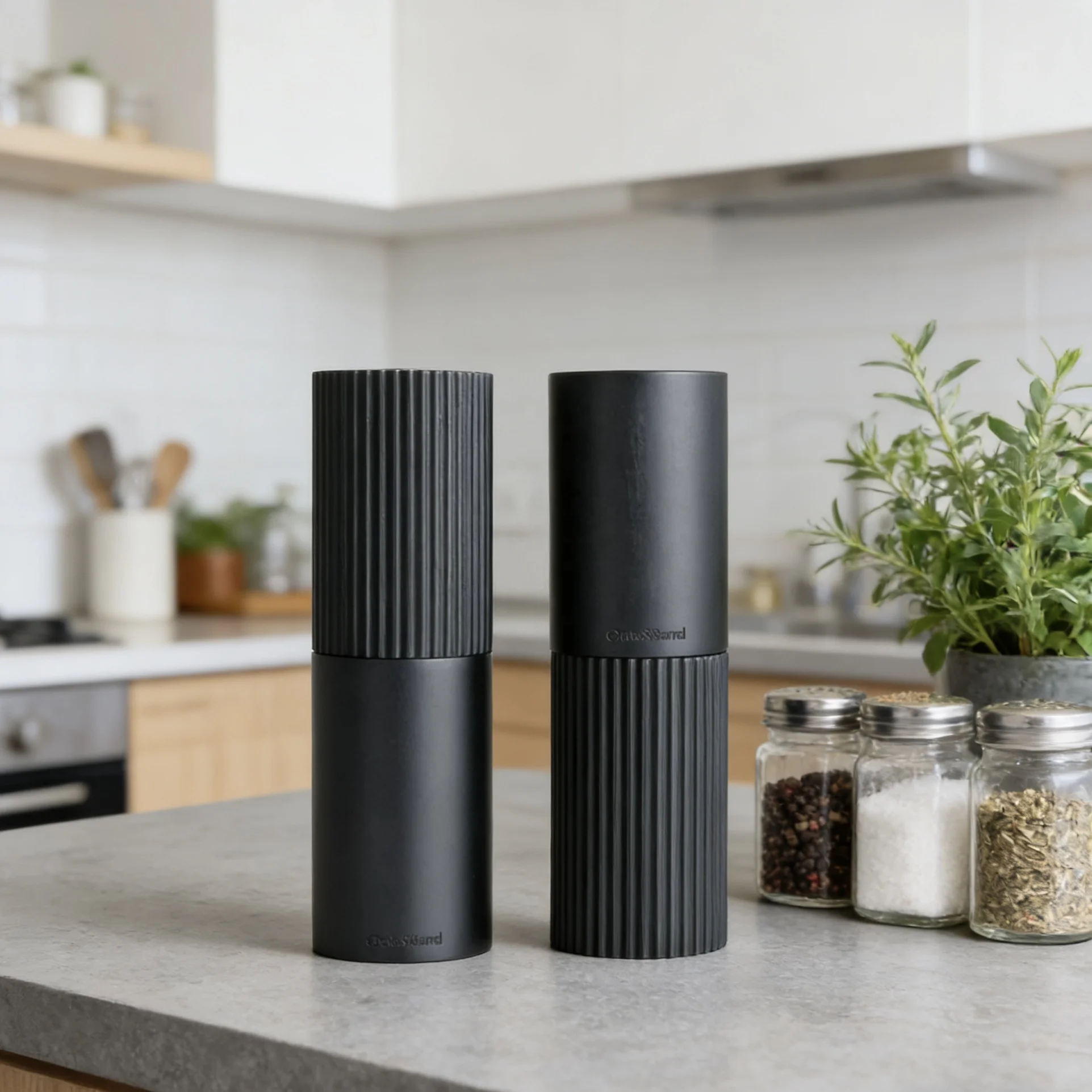 Acacia Wood Eco-Friendly Salt & Pepper Mills Set Home Kitchen Utensils Hand Grinder Accessories Custom Gift Box