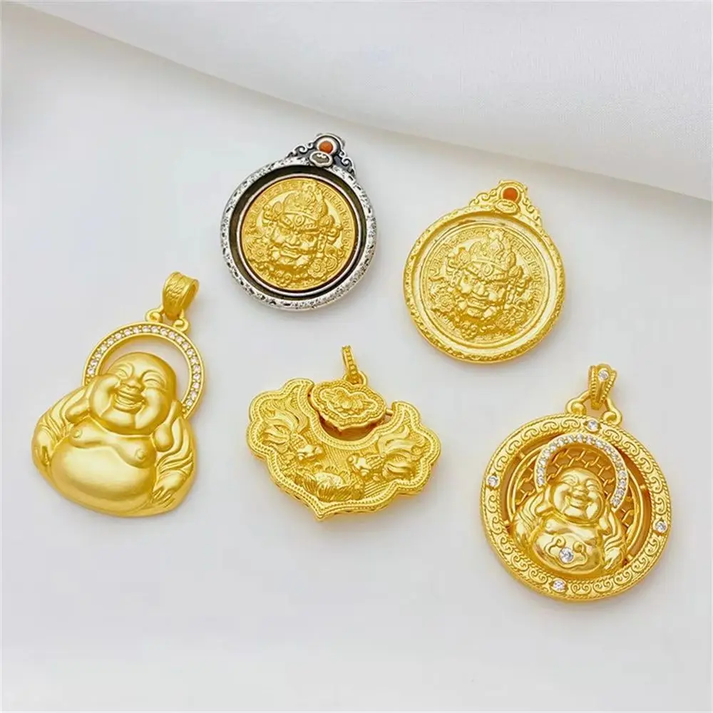 

Sand Gold Strong Belly Maitreya Buddha Blessing Character God Wealth Pendant Handmade DIY Bracelet Jewelry Material Accessories