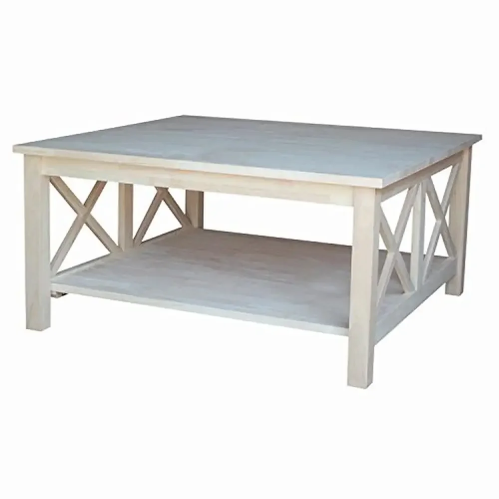 Square Coffee Table Solid Parawood 34